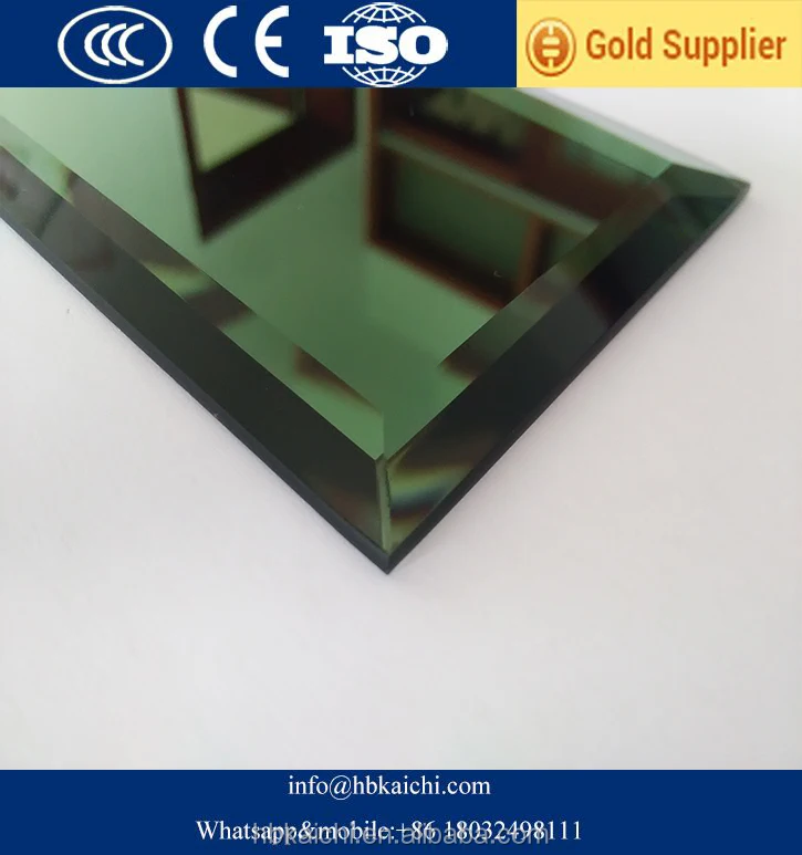 China supplier rectangle decorative beveled edge glass mirror tile for back splash wall
