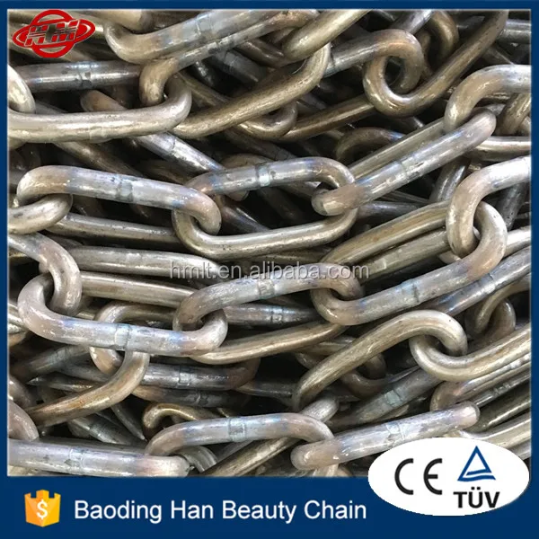 heavy duty black iron link chain