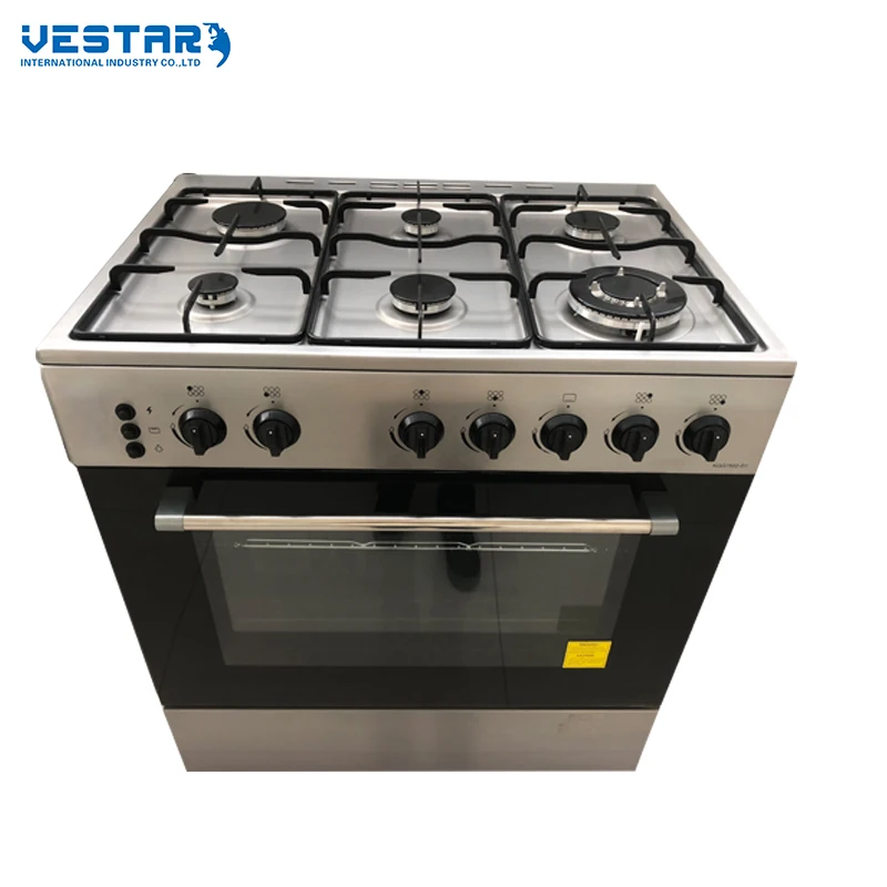 
Hot selling 6 burner electric free standing cooker oven 