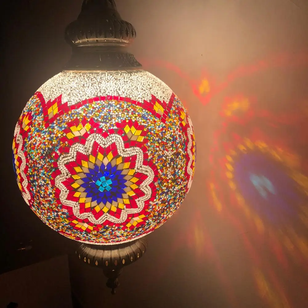 Tokin handmade Mosaic Art single turkish mosaic glass lamp