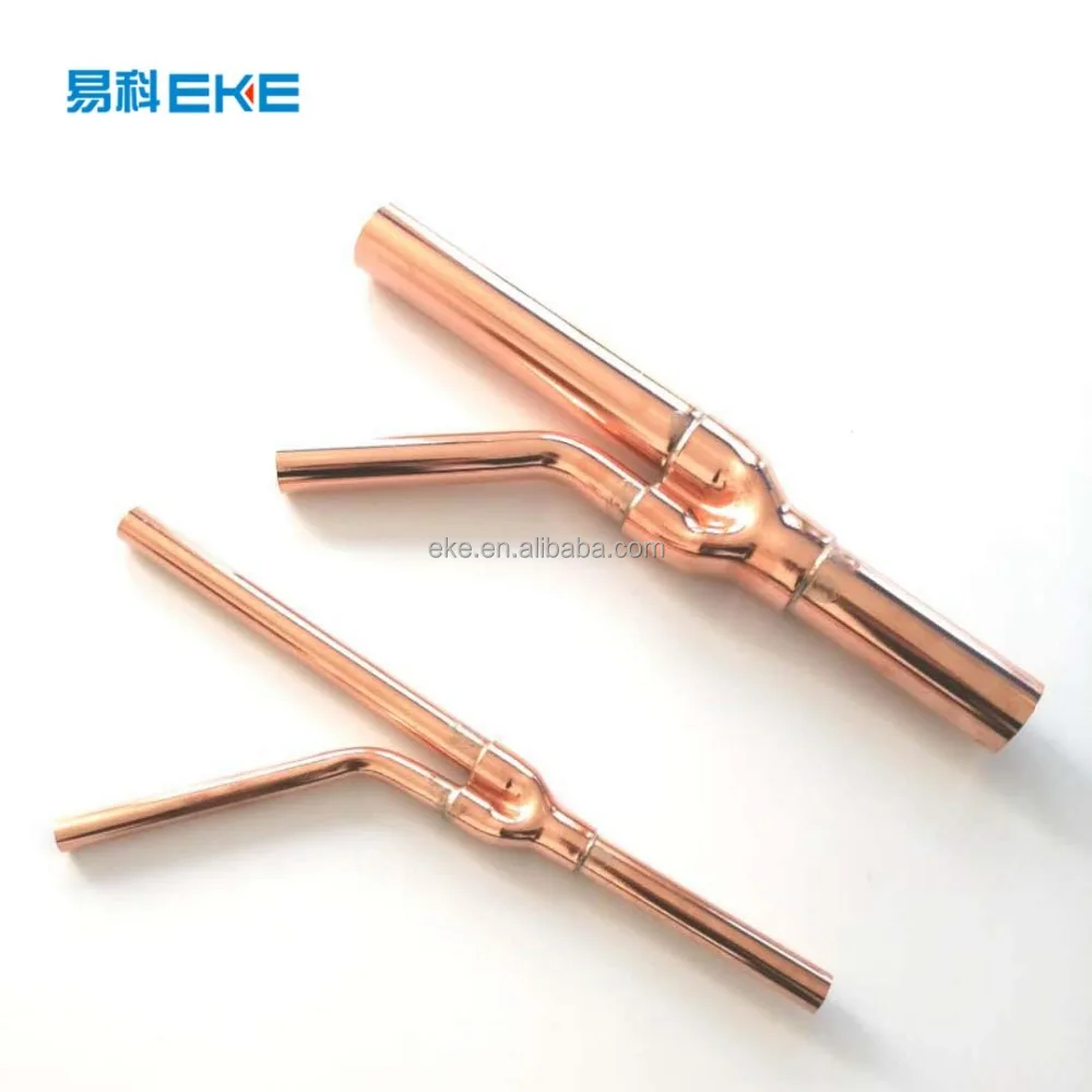 Copper y fittings disperse pipe branching joint for VRV/ VRF System customized