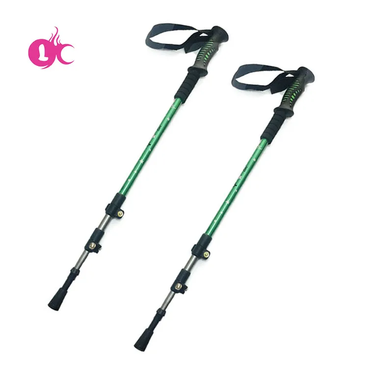 Заводская цена, OEM, выдвижные алюминиевые цветные трекинговые палки, походные алюминиевые палки для спорта на открытом воздухе