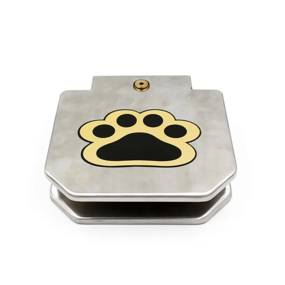 Newest version step on automatic dog feeder and water stainless steel dog water fountain outdoor