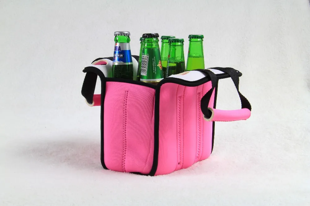 Beer Bottle Holder Neoprene Bag 6 Pack Bottle Can Wine Carrier Tote