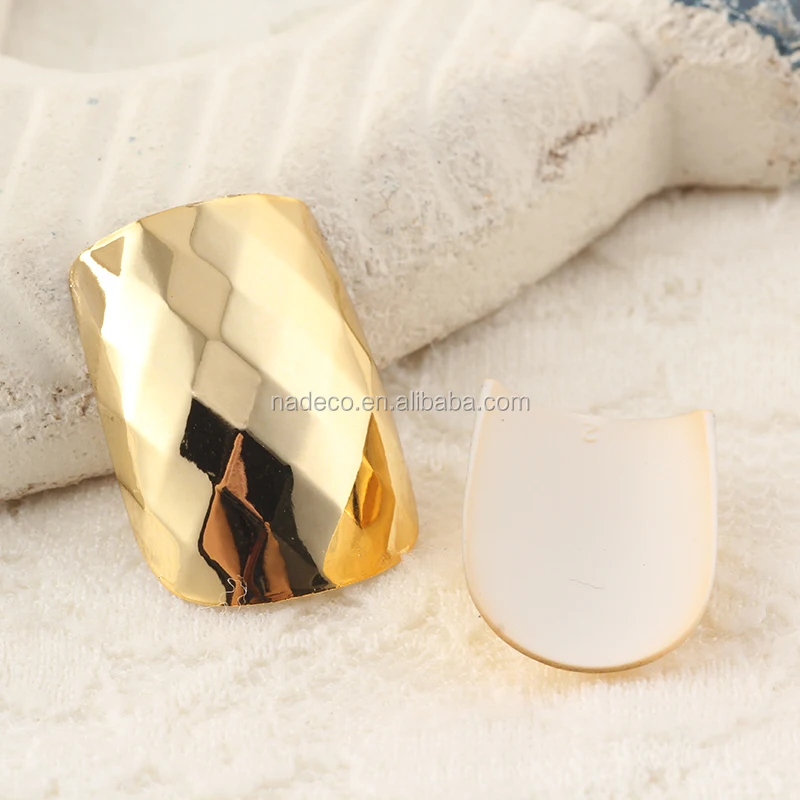 
Fashionable New Arrived Metal False Nails Golden Metallic Fingernails Plastic Nail Art 