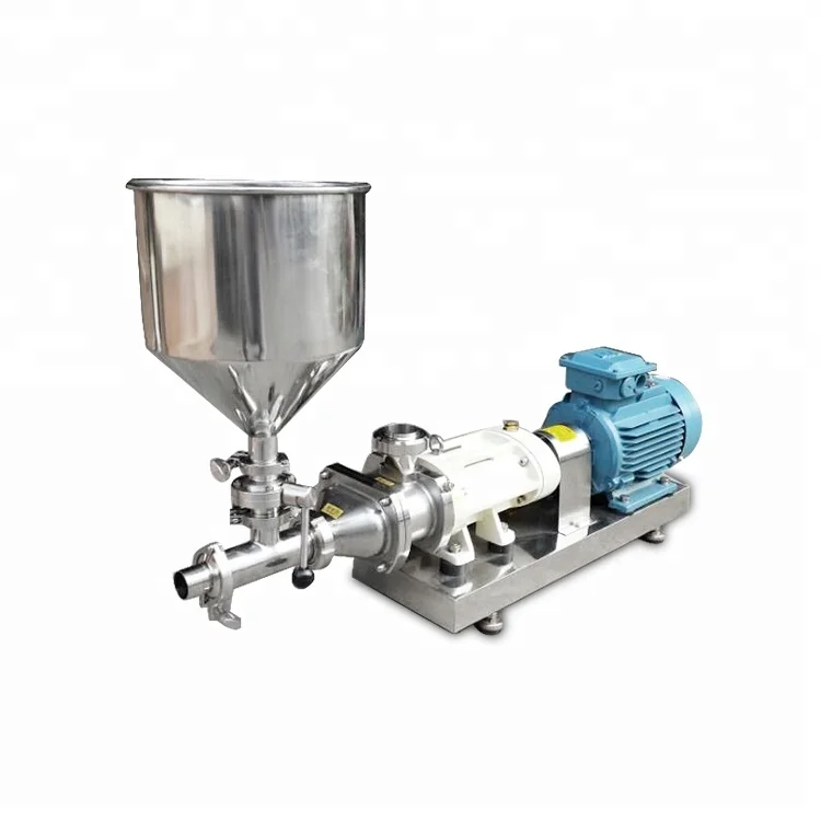 BOAO Sanitary SS304 SS316L Double screw pump for high viscosity liquid High Pressure self priming pump with hopper funnel