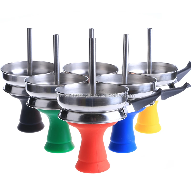 Cheap Silicone Hookah Bowl Set with Stainless Steel Chimney Shisha Charcoal Holder