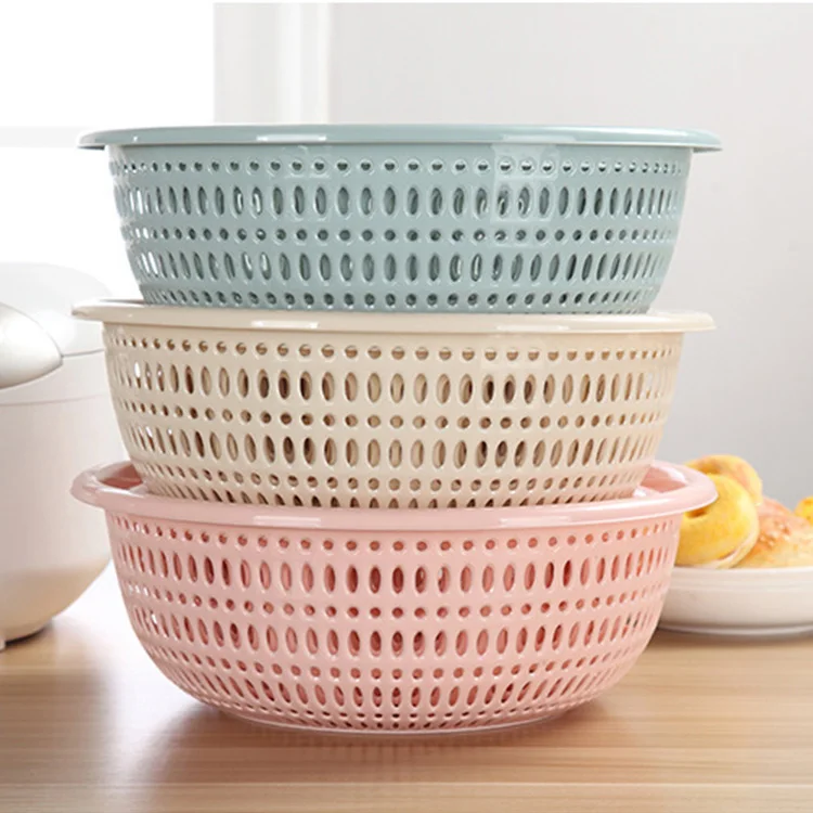 Plastic Round Washing Basket,Fruit Vegetable Plastic  storage Basket Kitchen storage basket