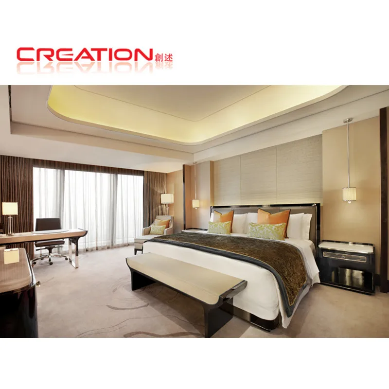 Creation Best Price Good Quality Customized Furniture Hotel Tv Stand Hotel Bedroom Set Commercial Hotel Modern Attractive Wood
