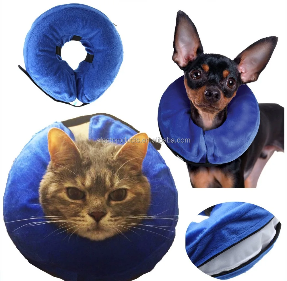 Pet Medical Wound Cone Elizabethan Dog and Cat Comfortable Recovery Inflatable and Does Not Block Vision E Collar