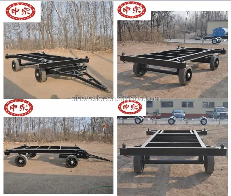 20ft container skeleton low bed flatbed trailer chassis