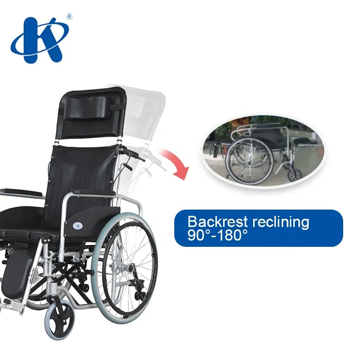 kaiyang KY608GCJ Backrest reclining disabled commode wheelchair with potty Aluminum Lightweight Commode Wheelchair
