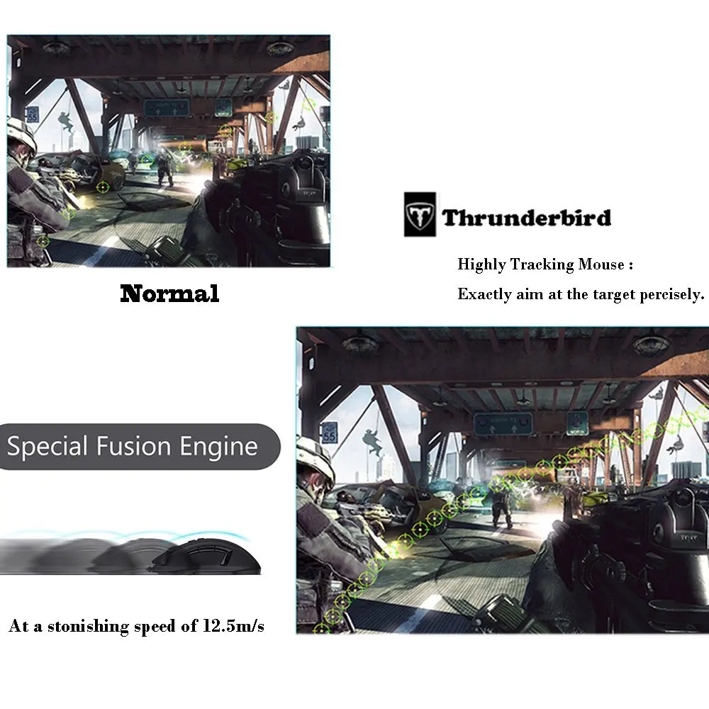 ET/OEM Thunderbird 11 Tasten Wired Gaming Mouse 4000 DPI, 1000 Hz Mice for Gamer