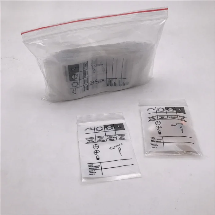 Plastic Clinic pharmacy medical reclosable envelope