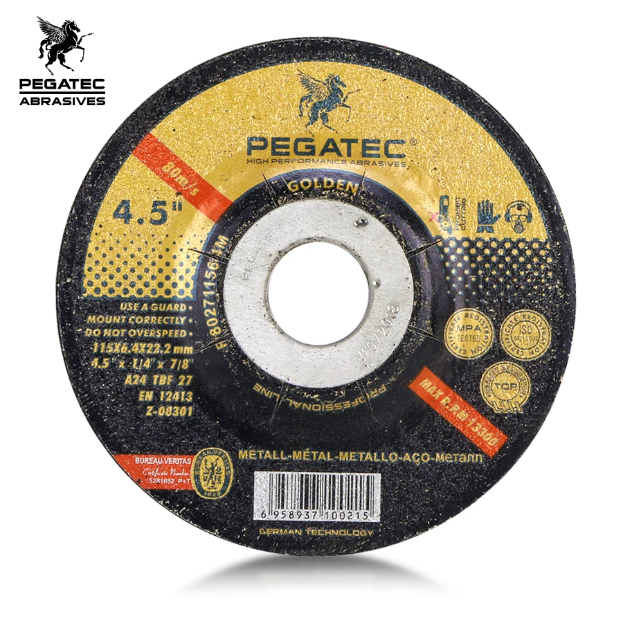 4.5' 115x6.4x22.2mm pegatec high quality small grinding wheels for metal en12413