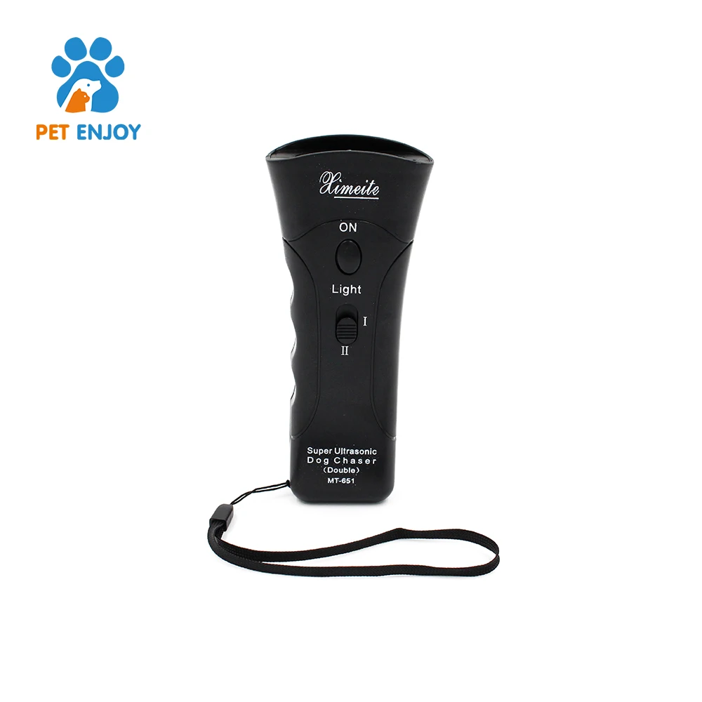 New Double-Headed LED Flash Light 3 in 1 Mode Ultrasonic Anti Dog Bark Device Handheld Repeller