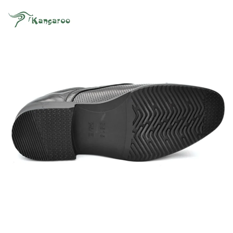 Officer work leather upper anti slip rubber sole ceremonial dress shoes