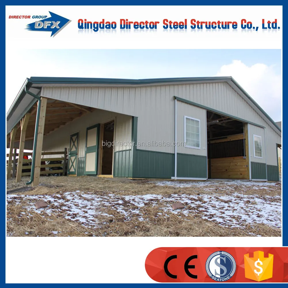 Steel structure small prefab horse stables
