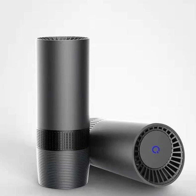 Эффективный алюминиевый Портативный мини автомобильный очиститель воздуха с hepa фильтром