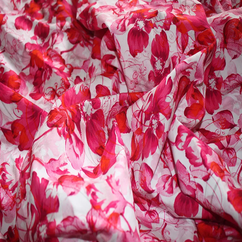 
95% Cotton 5% Spandex Custom Digital Printing Cotton Lycra Fabric 