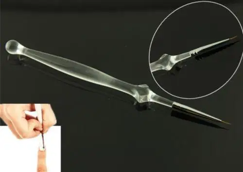 New 2015 1x Transparent Crystal Acrylic Nail Art UV Gel Paint Drawing Pen Polish Brush HS