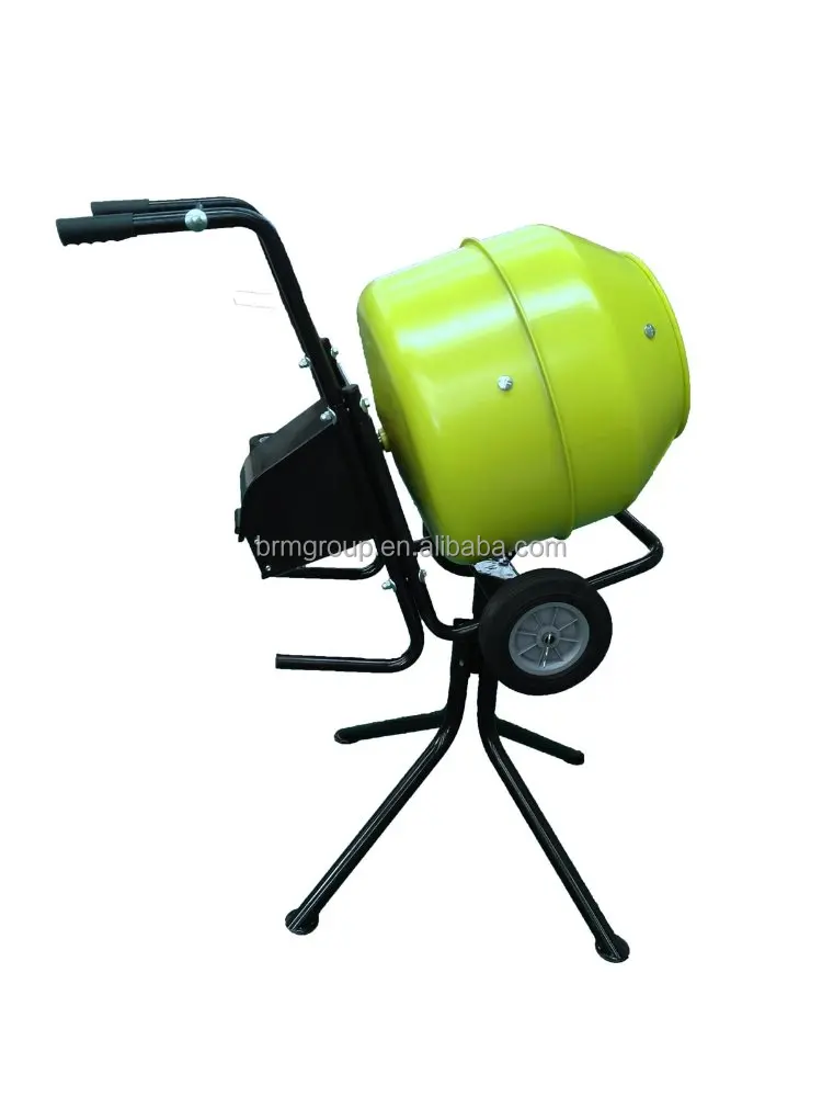 130L Electric Mobile Concrete Mixer Portable Cement Mixer with Stand Heavy Duty Concrete Mixing Machine