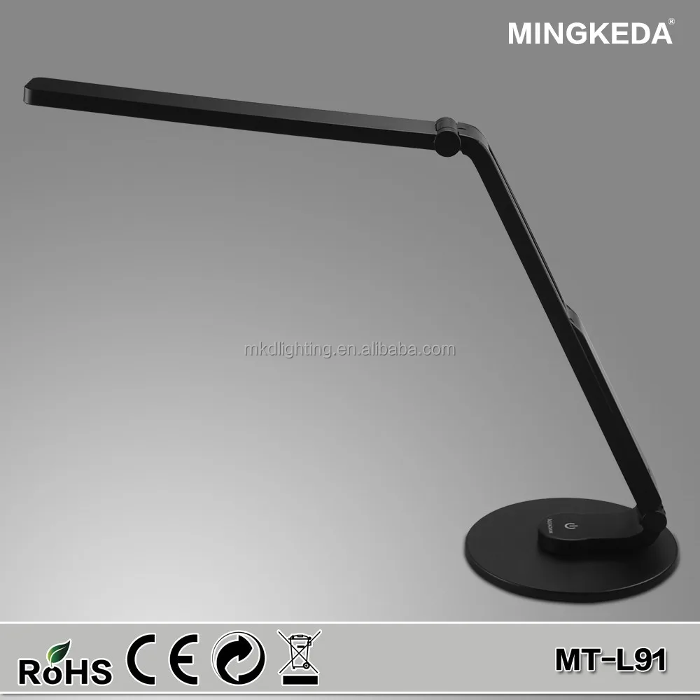 high quality 3 level of brightness Dimmable Modern office  USB outlet desk lamp