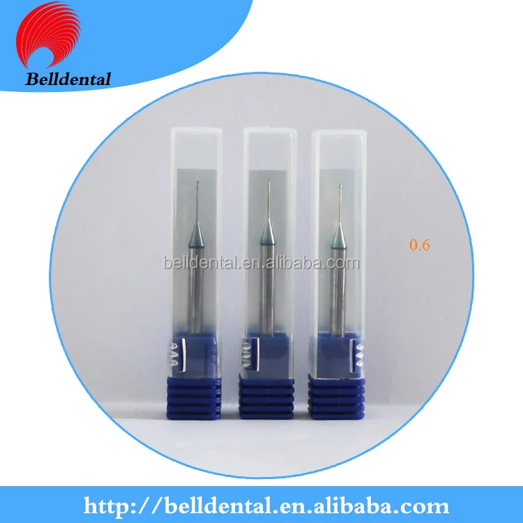 
New Arrivals CAD CAM System DLC Coating Dental 0.6 1.0 2.0 Zirconia Milling tools s for roland milling machine 