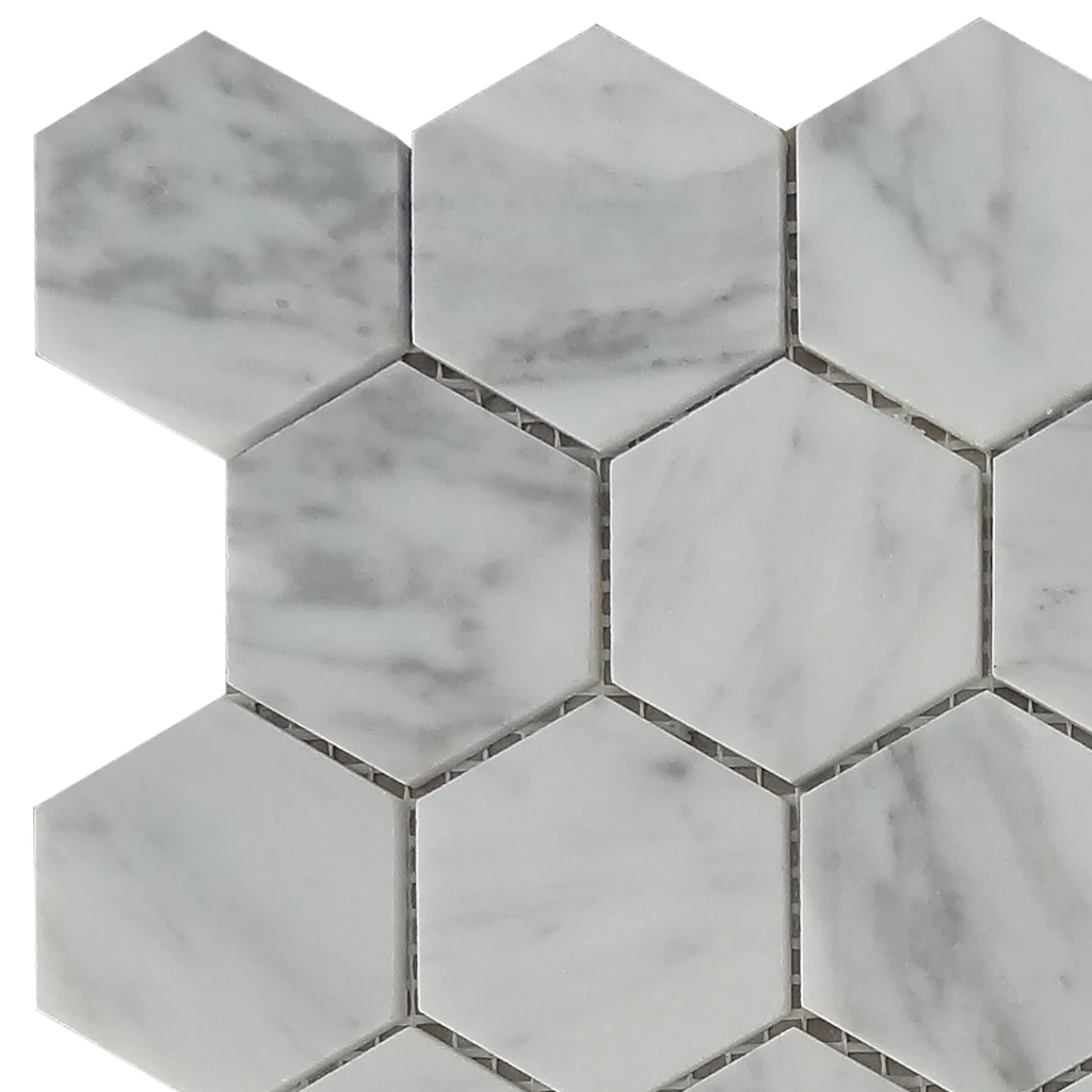 bianco carrara white stone mosaic on sale natural marble tile flooring tile interior background
