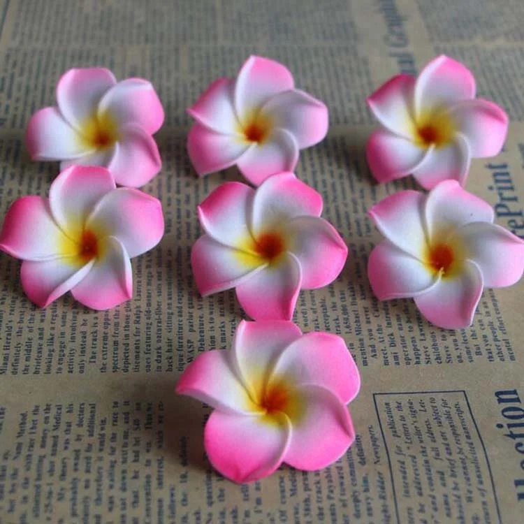 Foam Artificial Plumeria Rubra Flower Heads Frangipani Wedding Decoration Flowers
