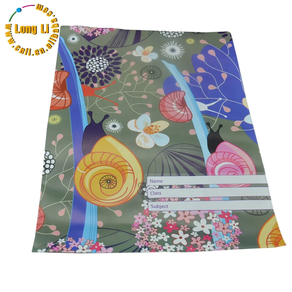 wholesale custom print personalized b5 a4 student pvc exercise book cover