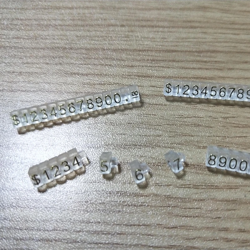 top quality clear US dollar jewelry Pound Euro pricing sign price tag cube display for watch sunglass  stores