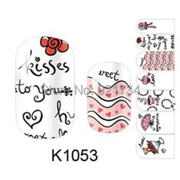 2015 newest 14 pcs strips press k1053 fashion fantasy rose mds series 3d wrap nail art