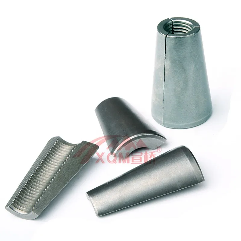 2 or 3 parts Wedges And Anchor For Prestressed Concrete post tension cable grip wedge Arrested for concrete