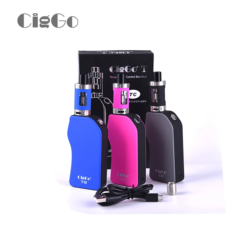
Ecig Temperature Control vaping products CigGo T 100W vape mod 