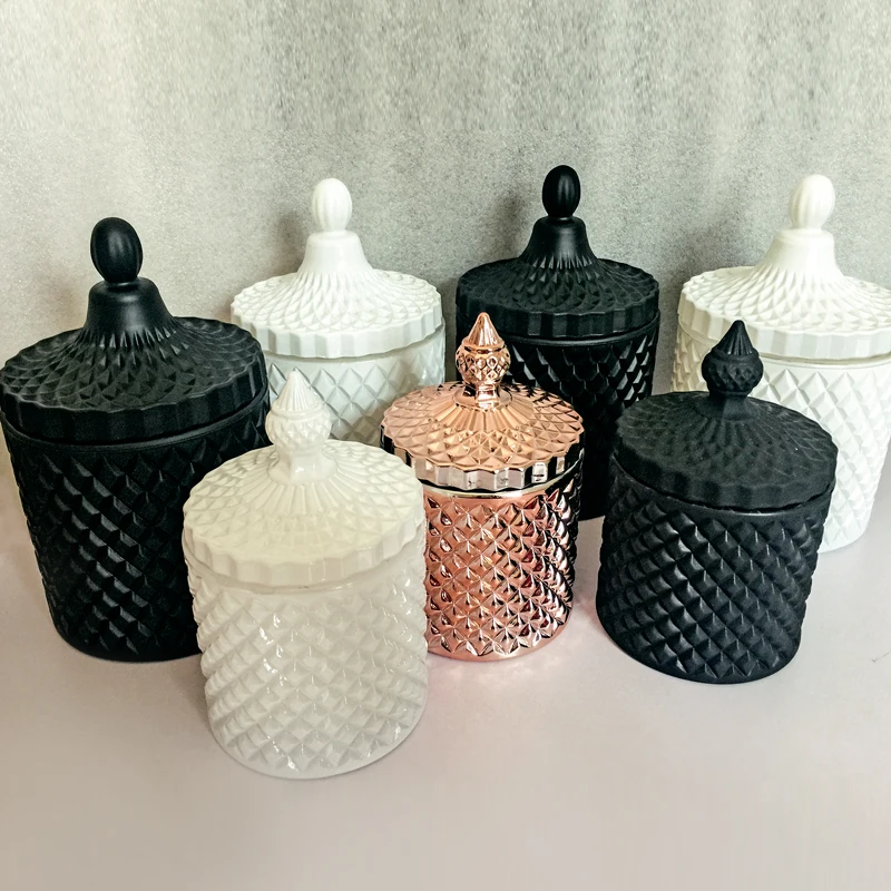 Роскошная золотая банка для свечей производство пустая стеклянная с крышкой