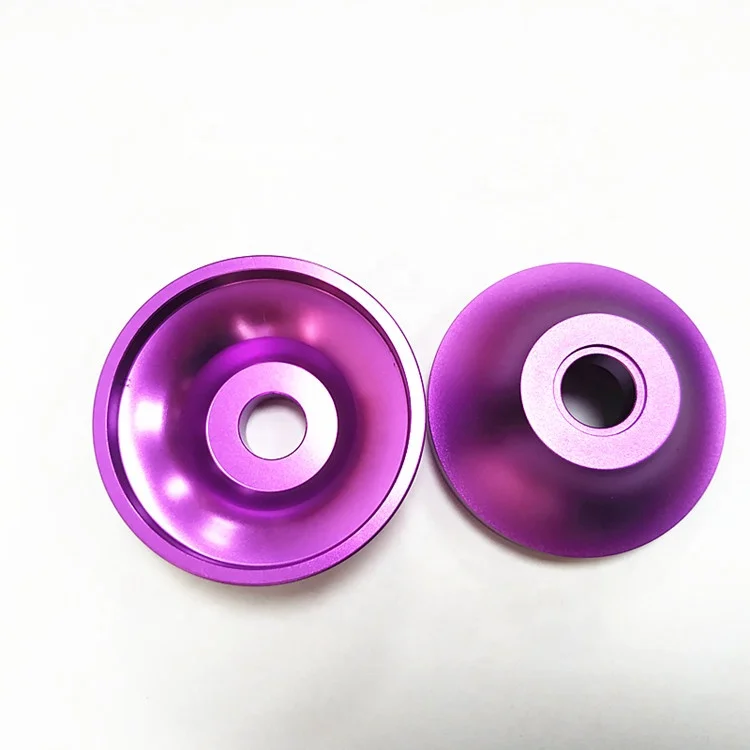 CNC turning processing of color oxidation handbrake Rod housing aluminum alloy decorative cover machining
