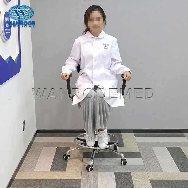 Hospital Doctor Rotation Stool Chair with Footrest and Armrest
