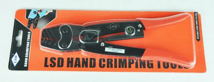 LS-8 labor saving long arm 1.25-8mm2 non insulated terminal crimping plier 20-13AWG wire cable crimping tool