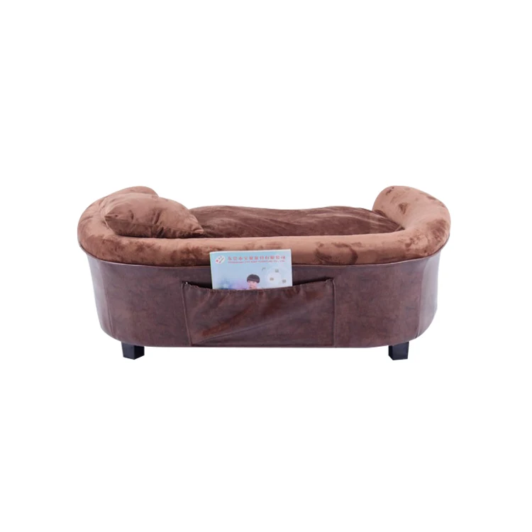 Pet comfortable brown bed brown pet sofas