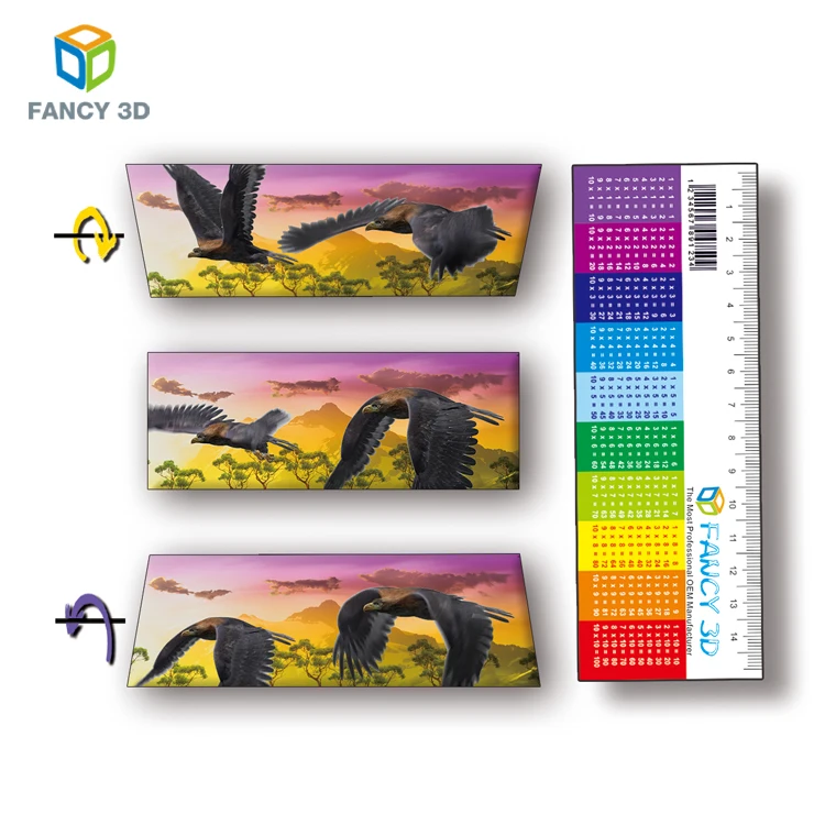 Оптовая продажа, пластиковая 3D линейка для песчаного пляжа и волчника, 15 см, линейка с 3D-эффектом, линейка для студентов