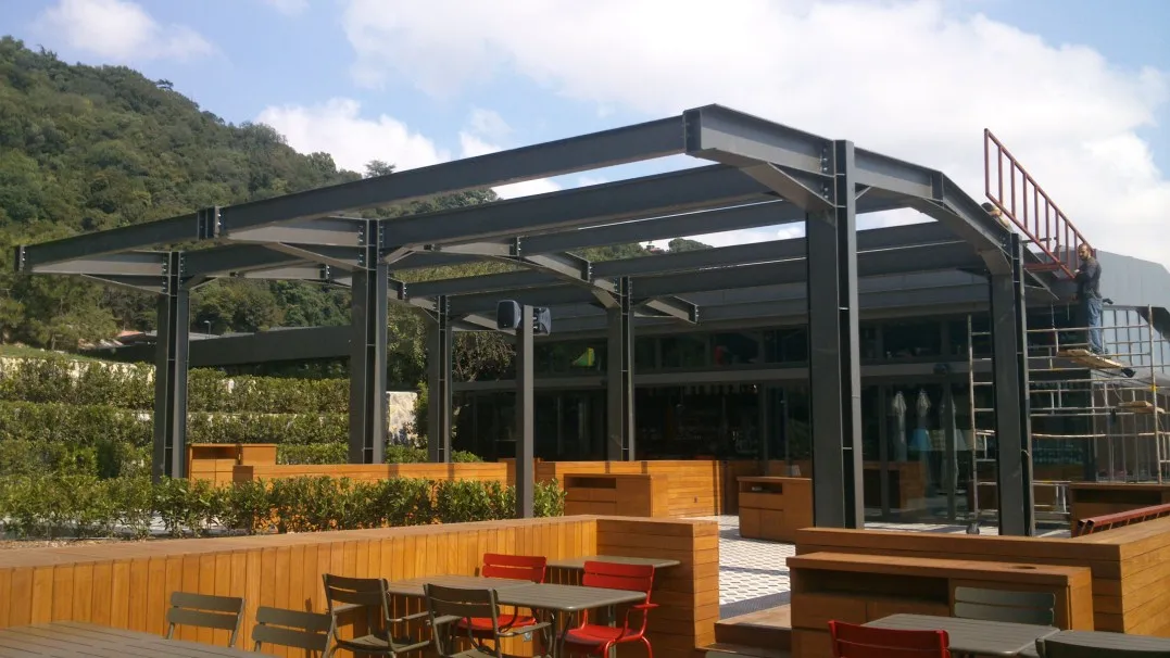 Steel Structure Multi-story Wide-span Commercial Buildings Shops Stores Cafes Restaurants CE | ISO | EN