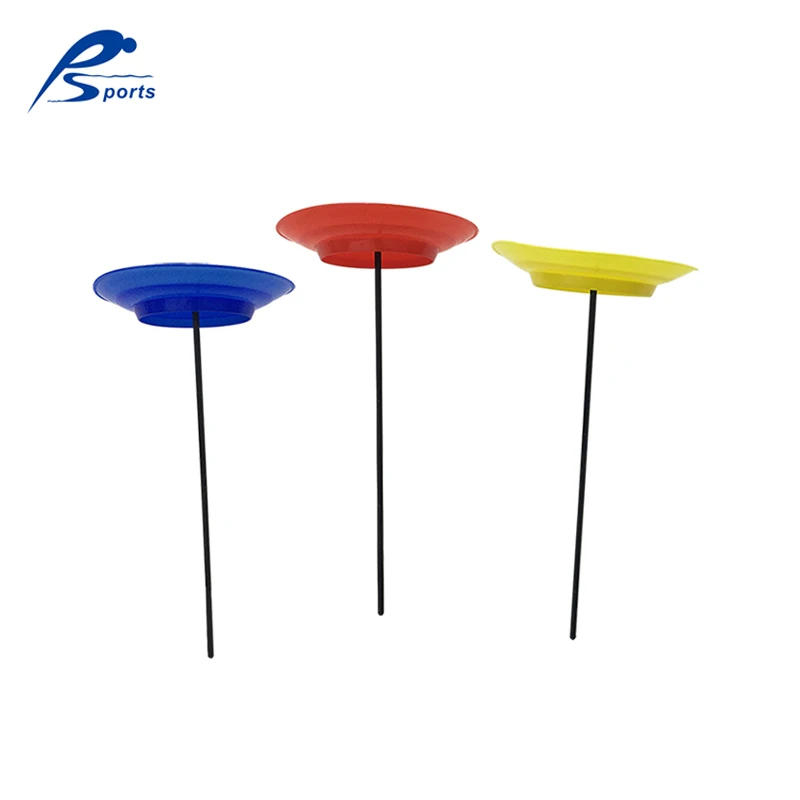 PE juggle plate with stick kids circus spin balance toy