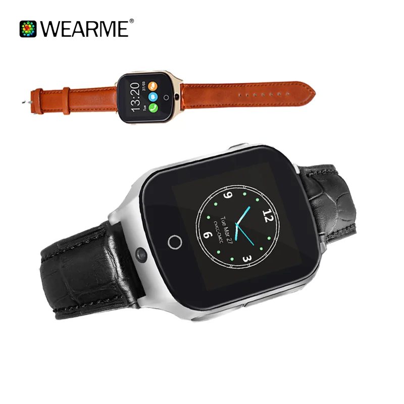 Multi-function 3g smart watch for elderly with camera gps tracker with free online software