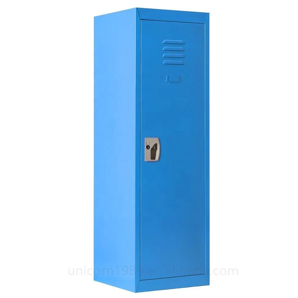 China metal locker cabinet cheap price for sale solid locker room single door staff lockers blue kids wardrobe closet
