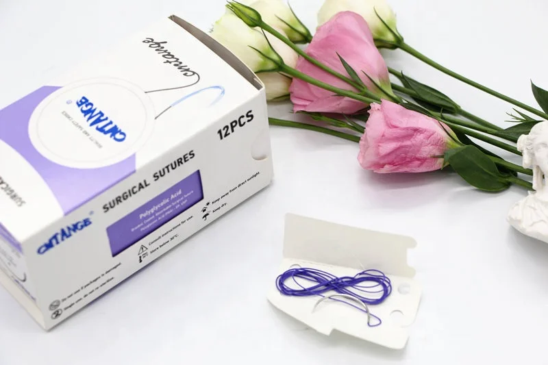 
disposable suture kits polyglactin 910 suture surgical suture thread with needle CE ISO 