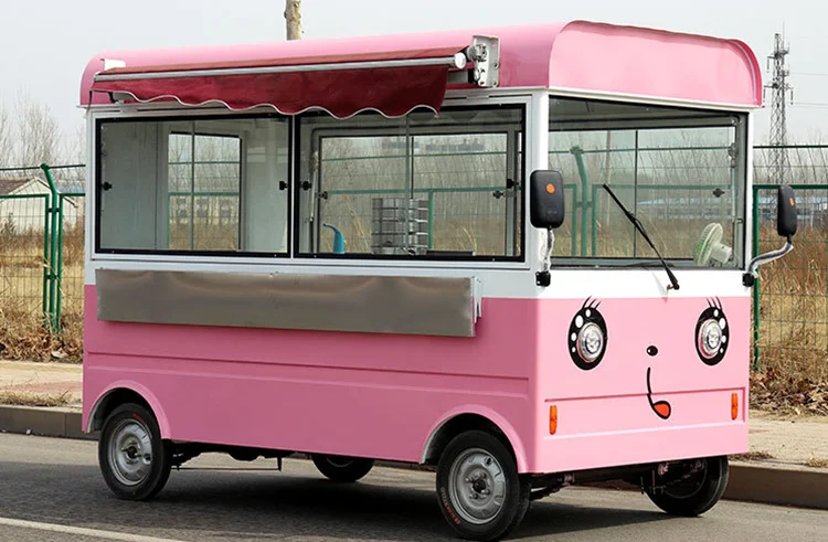 Outdoor Cooking Fast Mobile four wheels Electric Food Truck/Specialty Vehicles Catering Trucks for sale