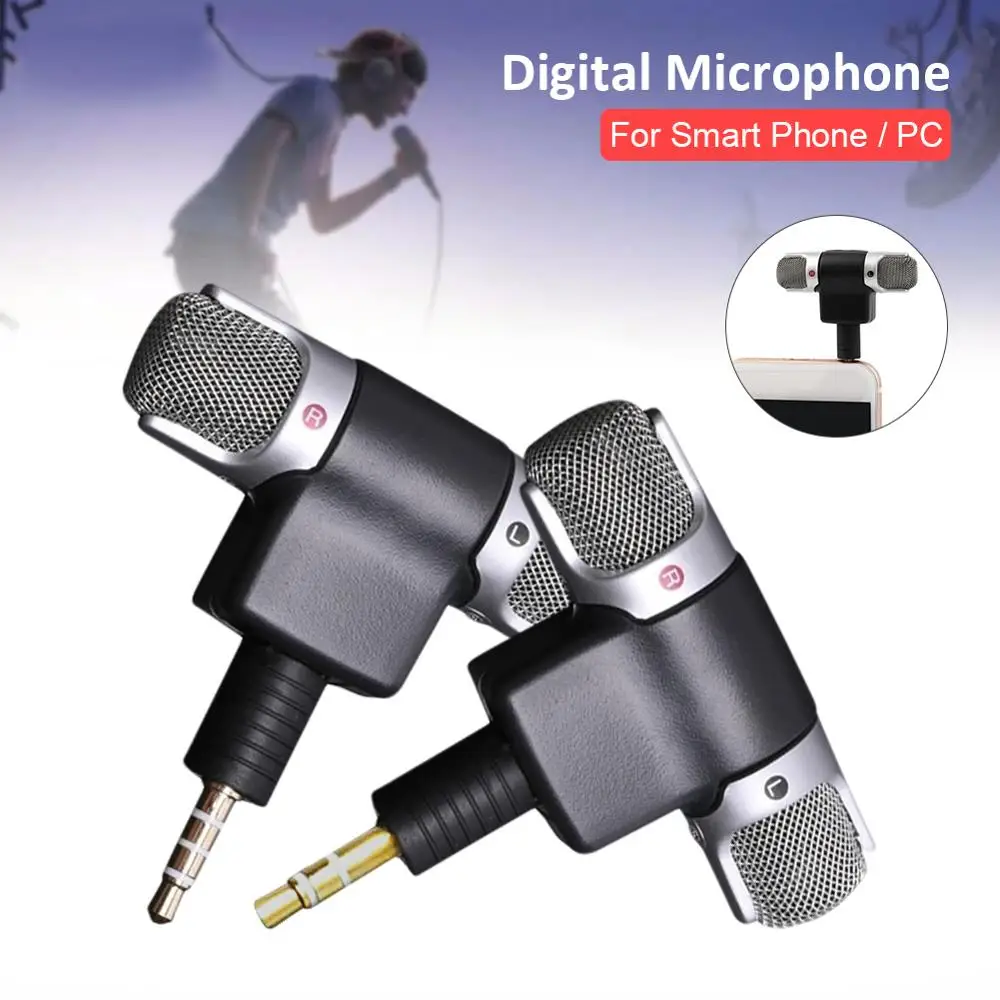 Professional Recording Equipment Portable Stereo Voice Digital Microphone For IOS Adroid Smart Phone PC Laptop Desktop Computer