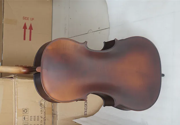 
Professional handmade high grade matte dark red brown cello 1/4 For Sale 
