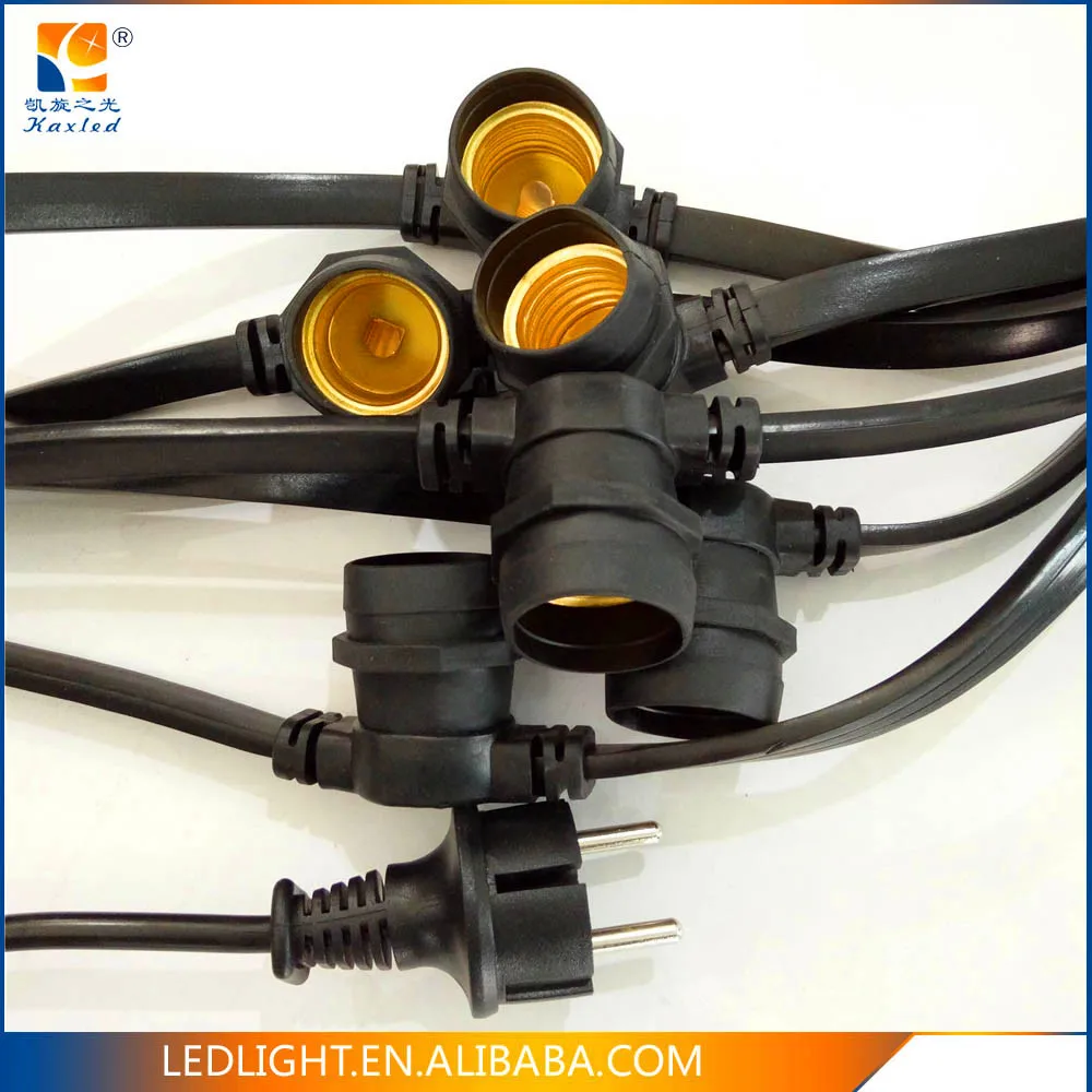 2-*0.75MM2 Copper wire PVC cable E27 B22 holders 500leds 100m waterproof IP 65 outdoor use LED belt light for holiday decoration